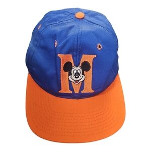 Vintage Walt Disney Blue and Orange Mickey Mouse Cap Snapback